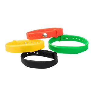 Pulseira de silicone NFC com logotipo personalizado 13.56Mhz para eventos