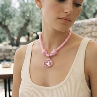 Collier en corde tressée colorée avec pendentif ovale en zircone cubique 5A, en acier inoxydable, résistant à l'eau et inaltérable, bijoux de mode