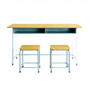 Ensemble <span class=keywords><strong>bureau</strong></span> et chaise pour étudiant, <span class=keywords><strong>bureau</strong></span> et chaise d'école avec rangement, double siège, <span class=keywords><strong>bureau</strong></span> et chaise de classe, structure métallique, mobilier scolaire - Product Image 2