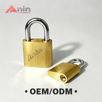 Cadenas de sécurité robuste en laiton avec 3 clés en laiton, roulement à billes, bicolore, logo personnalisé OEM pour valise, bagage, sac à dos