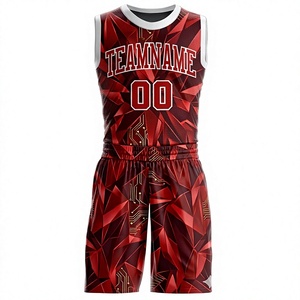 Uniformes de Baloncesto Reversibles Estampados de Verano, Tallas Grandes, Personalizados al por Mayor, de Secado Rápido, Transpirables, con Malla Sublimada y Pantalones Cortos - Product Image 1