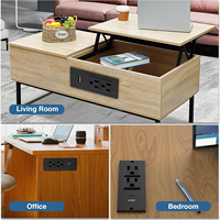 Multiprise encastrable compacte avec ports USB intégrés et protection dissimulée