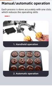 Mini machine semi-automatique d'injection de crème pour beignets, pour le remplissage de pain, gâteaux, confitures, pour usage en boulangerie, pour ingrédients à base de noix et de lait - Product Image 2