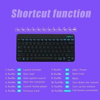 Untuk MK245 RGB Mini Tahan Air Nirkabel Kombinasi Keyboard Mouse Kantor Komputer Mobile Switch Ergonomis