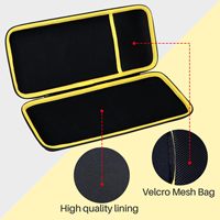 Casing portabel kustom dengan penutup ritsleting tahan lama dan bebas bau tas jinjing gaya kasual untuk K400 Plus Keyboard sentuh nirkabel