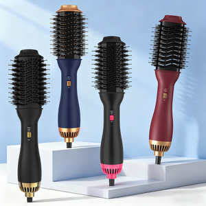 Brosse sèche-<span class=keywords><strong>cheveux</strong></span> ergonomique légère avec 3 réglages de chaleur, plaque en céramique, <span class=keywords><strong>embout</strong></span> froid pour un usage domestique, hôtelier et extérieur, garantie 1 an - Product Image 1
