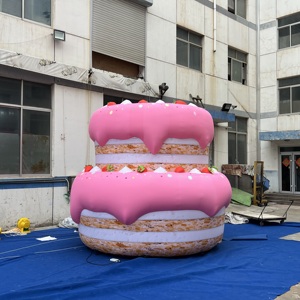 Gâteau gonflable rose à étages imprimé sur mesure, gonflable publicitaire personnalisé pour centre commercial et célébration d'<span class=keywords><strong>anniversaire</strong></span> - Product Image 3