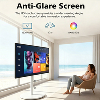 Pantalla Portátil de 24 Pulgadas, TV Inteligente con Pantalla Táctil IPS, Monitor Portátil Inalámbrico con Soporte Giratorio de 360° y Altavoz Integrado