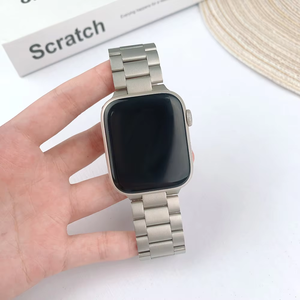 Pulsera de Metal de negocios de lujo para <span class=keywords><strong>hombre</strong></span>, nueva pulsera de eslabones de acero inoxidable para <span class=keywords><strong>reloj</strong></span> <span class=keywords><strong>inteligente</strong></span>, compatible con <span class=keywords><strong>Apple</strong></span> Ultra 49mm 45mm 44mm 42mm - Product Image 4