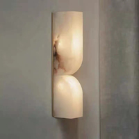 Applique murale LED moderne de luxe en albâtre pour chambre à coucher, éclairage frontal de miroir, applique murale de fond, éclairage intérieur créatif nordique
