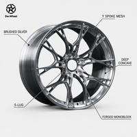 Jantes forgées DW Y Spoke 20 21 22 pouces, finition argent brossé, concave profond, compatibles BMW M3 M4, taille personnalisée, ajustement sur mesure, fabriquées sur commande