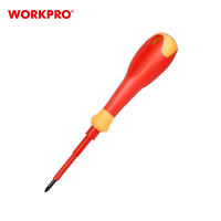Jeu de tournevis isolés VDE WORKPRO 2,5 x 50 mm pour électriciens, tournevis à fente et Phillips