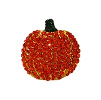 Broche Citrouille d'Halloween, Mode Européenne et Américaine, Ornée de Diamants, Broche Fruit, Ornement de Pâques, Corsage Haut de Gamme