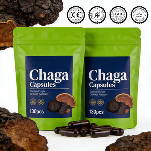 Natuurlijke <span class=keywords><strong>Chaga</strong></span> <span class=keywords><strong>Capsules</strong></span> Vegan Non-GMO Paddenstoelenextract Aangepaste Mengsels Private Label Ontwikkeling ODM OEM KOSHER USDA Gecertificeerd - Product Image 1