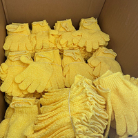 Gants de bain exfoliants en nylon personnalisés sans frais de douane du fournisseur de Guangzhou