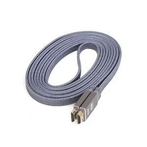 Good Quality Manufacturer Aluminum Alloy Shell Flat HDMI to HDMI Cable 4K for HDTV Projector