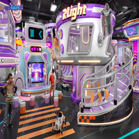 Équipement de terrain de jeu intérieur commercial sur le thème de l'espace personnalisé, aire de jeux pour enfants, trampoline, toboggan, centre d'aventure