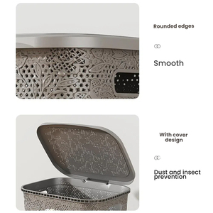 <span class=keywords><strong>Panier</strong></span> à <span class=keywords><strong>linge</strong></span> en plastique à motif floral avec couvercle, <span class=keywords><strong>panier</strong></span> de <span class=keywords><strong>tri</strong></span> et de rangement pour les vêtements sales de la mère et du bébé, <span class=keywords><strong>panier</strong></span> à <span class=keywords><strong>linge</strong></span> en plastique - Product Image 6