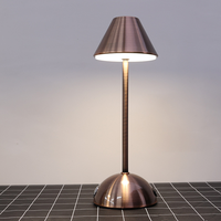 Lampe de table portable à LED tactile, rechargeable, minimaliste, en fer, à intensité variable, pour salle à manger, hôtel, bar et café