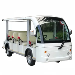 عرض ساخن سيارة سياحية ذات 11 مقعد وبطارية ليثيوم شاتل باص كهربائية مركبة لمشاهدة المعالم السياحية