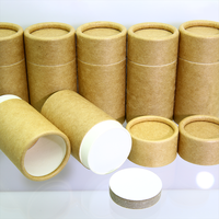 100% baume à lèvres biodégradable/tube de papier push up brillant à lèvres