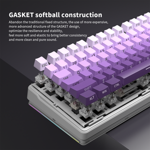 สำหรับ ZT104 คีย์บอร์ดเกมมิ่งแบบมีสายขนาดเต็ม 104 ปุ่ม สวิตช์สีเงิน ไฟ RGB สำหรับแล็ปท็อป/เดสก์ท็อป พอร์ต USB ขายส่ง - Product Image 4