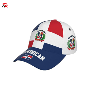 Gorra con la Bandera Nacional de República <span class=keywords><strong>Dominicana</strong></span> al por Mayor, Gorra Patriótica para Fanáticos del Fútbol, Sombrero para el Sol, Recuerdo, Regalo - Product Image 1
