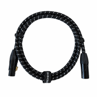 Câble de microphone XLR mâle-femelle OEM RH-X049 avec blindage spiralé, gaine en PVC, conducteur en cuivre sans oxygène
