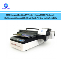Impresora UV de Cama Plana 600 x 900 mm, Impresora UV LED de Escritorio con Cabezal de Impresión Epson XP600, Impresión Directa en Madera, Acrílico, Metal, PVC, Cuero