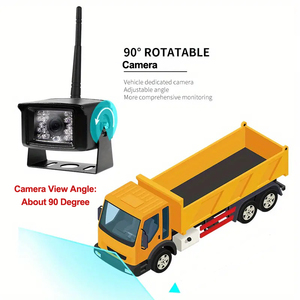 Wireless Front and Rear View Backup <strong>Camera</strong> with 2CH Split Screen DVR Monitor Wireless Reverse Monitoring <strong>Camera</strong> Kit for <strong>Trailer</strong> - Product Image 6