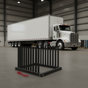 9-Lite Steel Windshield Rack 24-Inch Height With PVC Pad <b>Foam</b> <b>Padding</b> For Glass Transportation Model D0100H5F3FP - Product Image 2