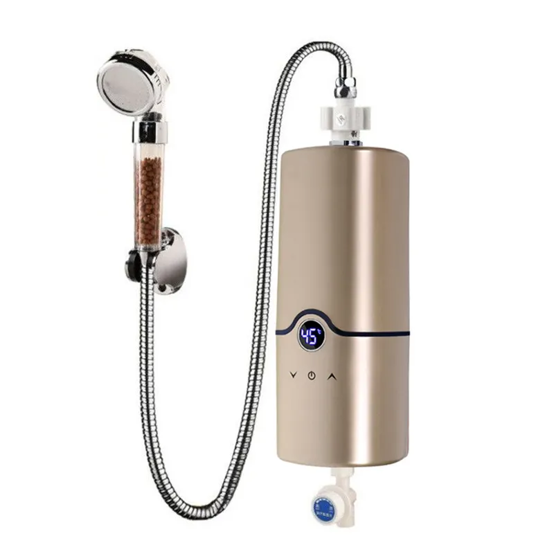 ポータブル高速インスタント電気浴室のシャワータンクレス自動水ヒーター