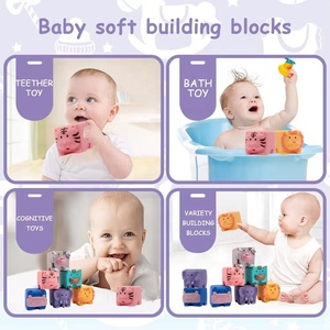 Top Manufacturing Cross-Border for Amazon Infant <strong>Puzzle</strong> Building <strong>Block</strong> <strong>Sets</strong> Soft Glue Stackable Music Toy Cognitive Relief - Product Image 2