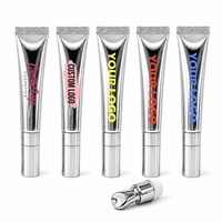 Nouveauté Cosmétiques – Tubes souples vides de 15 ml pour brillant à lèvres et crème contour des yeux avec applicateur métallique argenté – Emballages pour baume à lèvres et huile