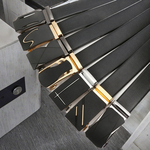 JULUN Nuova Cintura da Lavoro per Uomo, Fibbia Automatica in Ferro, Bordo in Similpelle, Vendita Diretta dalla Fabbrica, Cinture in <span class=keywords><strong>PU</strong></span> Plastica - Product Image 3