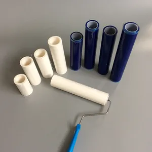 Hersteller 6 zoll Klebstoff Staub Entfernung PCB Industrielle Reinraum Boden Blau PE Reinraum Sticky Roller