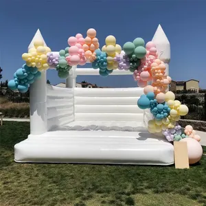 Thương mại 13ft Inflatable Bouncer nhảy lâu đài bouncy Jumper PVC lớn màu trắng đám cưới nhà trả lại 10x10