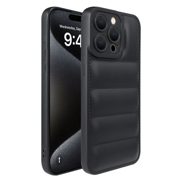 Fashion Custom Soft Touch Puffer Down Jacket Phone Case Cover for iPhone 15 14 13 12 11 Pro Max X XR XS