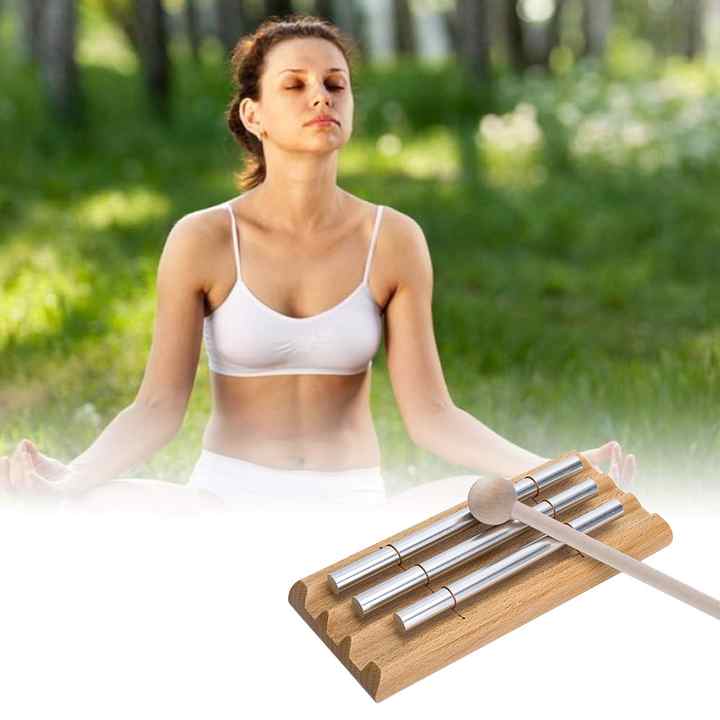 Asalato Strumento Energy Chime, 7 Tone Hand Chimes Percussion Hand Bell Meditation Chimes Con Martello Per La Gestione Della Classe Koshi Chimes