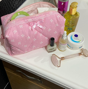 Pochette da Trucco Personalizzata in Cotone con Cerniera, Organizer per Articoli da Toilette e Cosmetici da Bagno con Stampa e Logo Personalizzati - Product Image 2