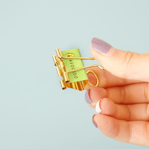 Ensemble de Clips créatifs en métal, étiquettes de photo, pour billets, lettres et papiers, <span class=keywords><strong>avocat</strong></span>, couleur or, tendance moyenne, 25mm, 12 pièces/boîte - Product Image 5