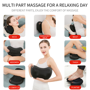 Coussin de massage Shiatsu chauffant pour le cou, pétrissage profond des tissus, contrôle de la minuterie, alimentation par batterie/USB, batterie au lithium, double usage voiture/maison - Product Image 6