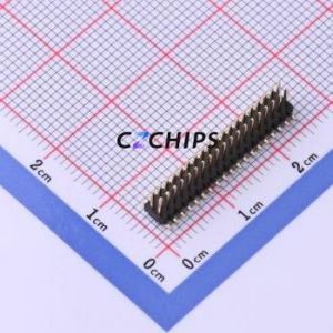 X1321WVS-2x19J-C40D53 Pin Header SMD,P=1.27mm Connector ( Pin Structure: 2x19P )( Pitch: 1.27mm )( Row Spacing: 1.27mm ) - Product Image 1