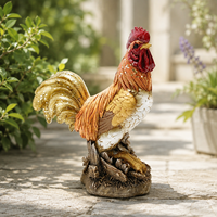Modèle d'animal de ferme miniature en résine écologique, jouet artisanal pour la décoration de cour extérieure, ornements artistiques en résine