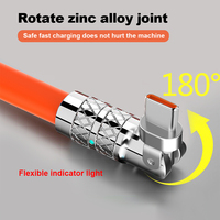 50% de réduction sur le câble de charge rapide Type C 120W 6A en alliage de zinc, câbles de données rotatifs à 180 degrés, 1,2 m, Oplaadkabel pour iPhone, Cable De Carga