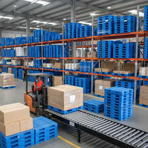 Palette en plastique robuste et durable 1212-B <span class=keywords><strong>FAP</strong></span> 3 Runner, simple face, entrée 4 voies, grande taille, <span class=keywords><strong>prix</strong></span> usine Chine - Product Image 6