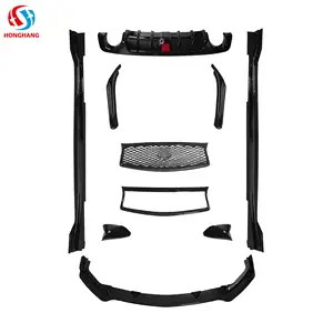 Honghang Nhà Máy Bumper Lip Bên Váy Phía Sau Spoiler Màu Bodykit Đầy Đủ Carbon Cho Infiniti Q50 Cơ Thể Kit Phụ Kiện 2014-2021