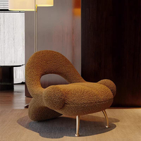 Moderne Creative Salon Bal Chaise Relaxant Paresseux Loisirs Canapé Dossier pour Hôtel Auberge Table De Réception Salle À Manger Appartement