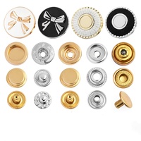 Boutons-pression ronds en alliage de zinc et acier inoxydable avec placage écologique pour vêtements Abaya Thobe pour hommes - Motif de logo personnalisé