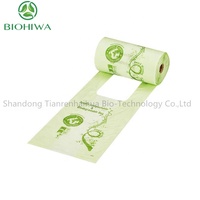 Koop China Eco-vriendelijke Biologisch afbreekbare T-shirt tas draagtas composteerbare boodschappentas op rol/stuk zijvouw 20um/25um